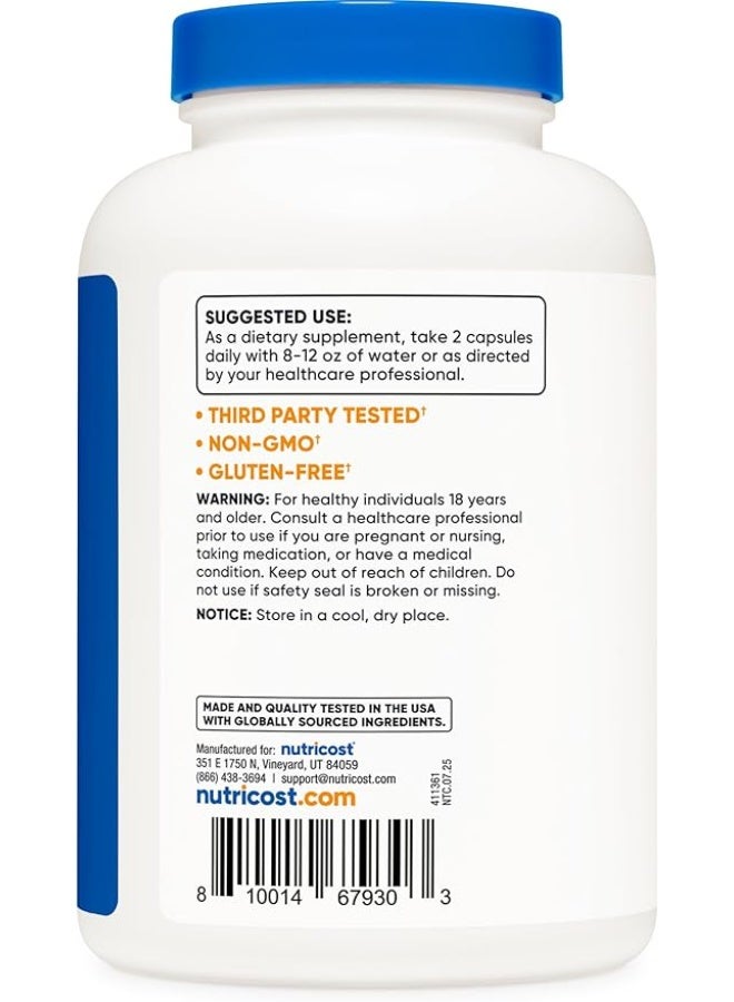 Nutricost, L-Carnitine Tartrate, 240 Capsules (500 mg per Capsule) - Image 4